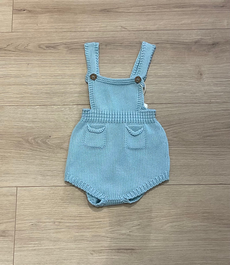 Salopette azzurra in filo di cotone