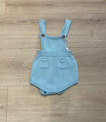 Salopette azzurra in filo di cotone