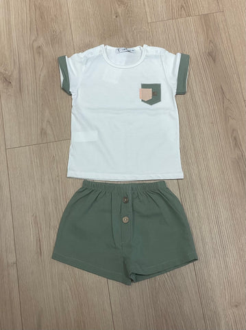 Completo verde militare unisex