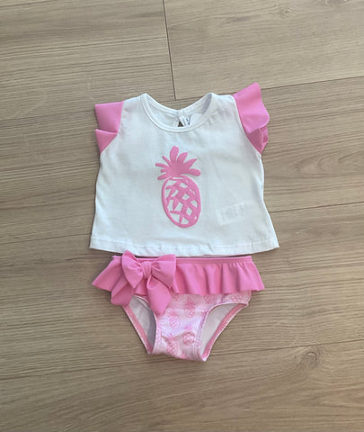 Costume neonata ananas rosa