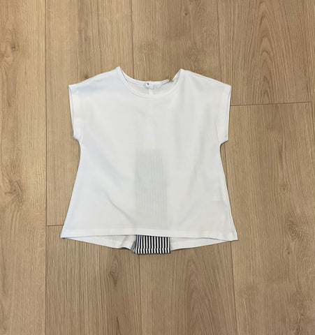 T-shirt bianca con dettaglio sulla schiena