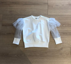Felpa manica tulle