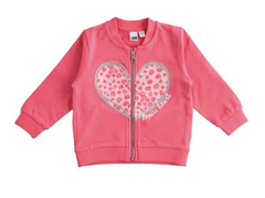 Felpa bambina in cotone con cuore
