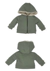 Giacca verde con interno orsetto