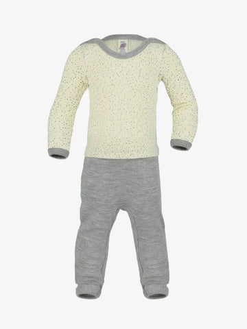 Tutina lana seta fantasia con o senza piedini e maniche lunghe