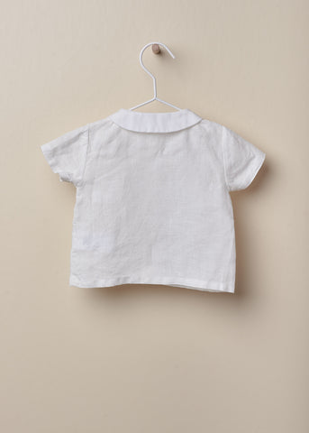 Camicia lino con colletto unisex