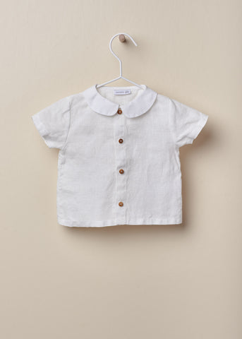 Camicia lino con colletto unisex