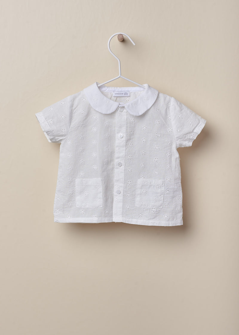Camicia sangallo con colletto