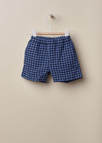 Pantaloncini motivo quadretti blu